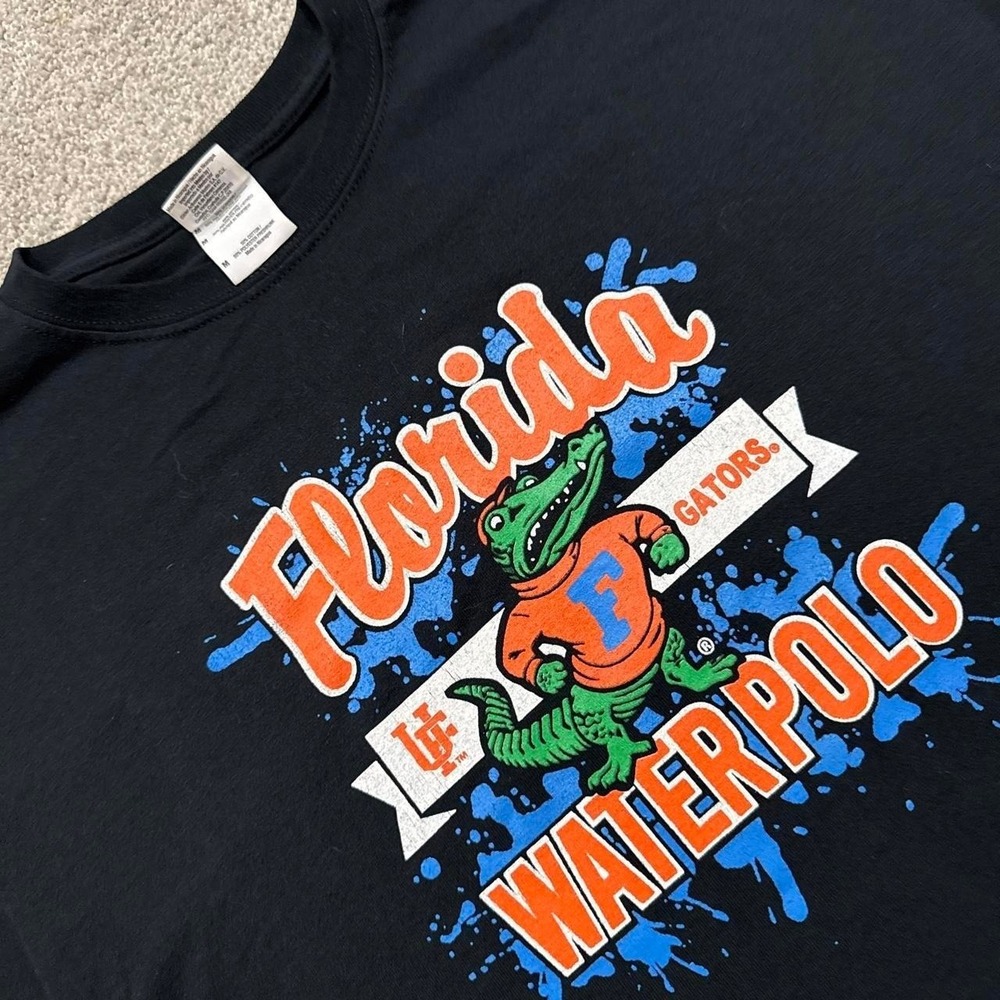 Vintage Florida Gators Water Polo T-Shirt Black Medium University of Florida - Picture 1 of 5